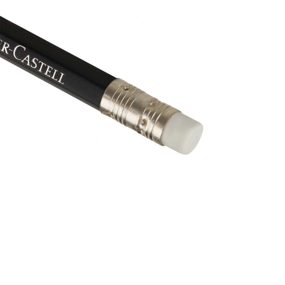 Карандаш чернографитный Faber-Castell шестигранный деревянный с ластиком, твердость HВ (ТМ), FC111200