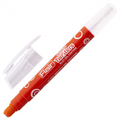 Гелевые мелки FLAIR CREATIVE, длина 135 мм, выдвижной стержень, набор 12 цветов
