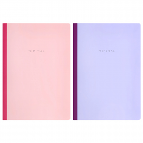 Тетрадь А4 96 листов BRAUBERG Minimal Pastel на сшивке с корешком, клетка, обложка картон, 405282