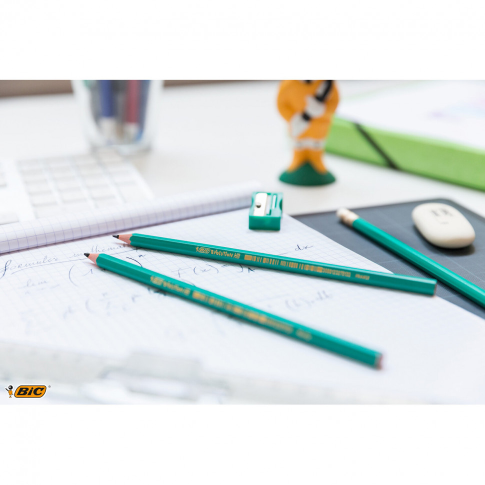 Карандаш чернографитный BIC Evolution пластиковый заточенный, твердость HB (ТМ), диаметр грифеля 2.3 мм, BIC 8803112