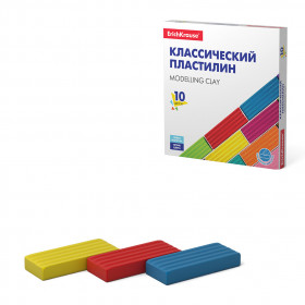 Классический пластилин ErichKrause® Basic, 10 цветов, 160 г, EK50640