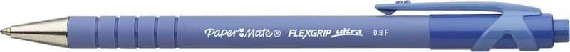 Ручка автоматическая шариковая Paper Mate FLEXGRIP Ultra Medium, с прорезиненным корпусом, 1.0 мм, цвет чернил синий