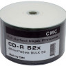 Диск CD-R 700Mb 52x CMC с поверхностью для струйной печати, полная заливка, уп. 50 штук в термопленке
