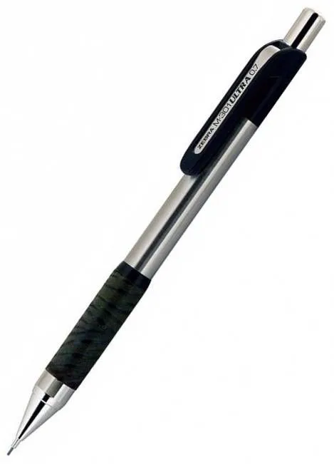 Карандаш механический Zebra M-301-BK с грифелем 0.5 мм, металлический корпус, детали отделки черные