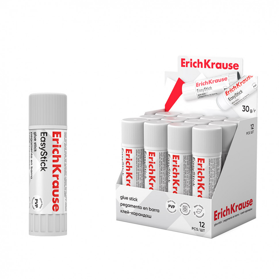 Клей карандаш Erich Krause Standard 30 г, EK48033