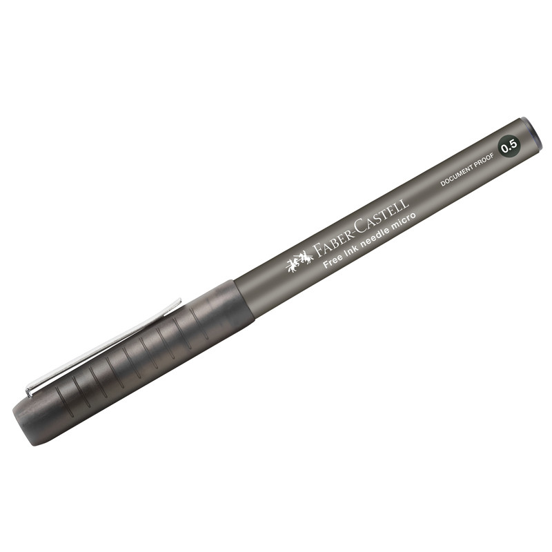 Ручка-роллер Faber-Castell Free Ink Needle, пишущий узел 0,5 мм, цвет чернил черный, Faber-Castell FC348602