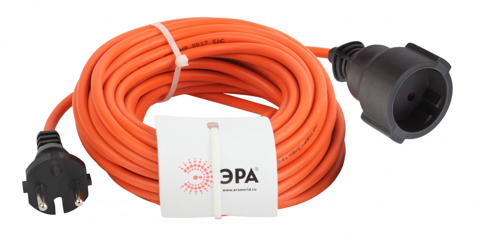 Удлинитель силовой ЭРА UPx-1-2x0.75-10m в бухте, 1 розетка, 10 метров, ПВС 2х0.75мм2