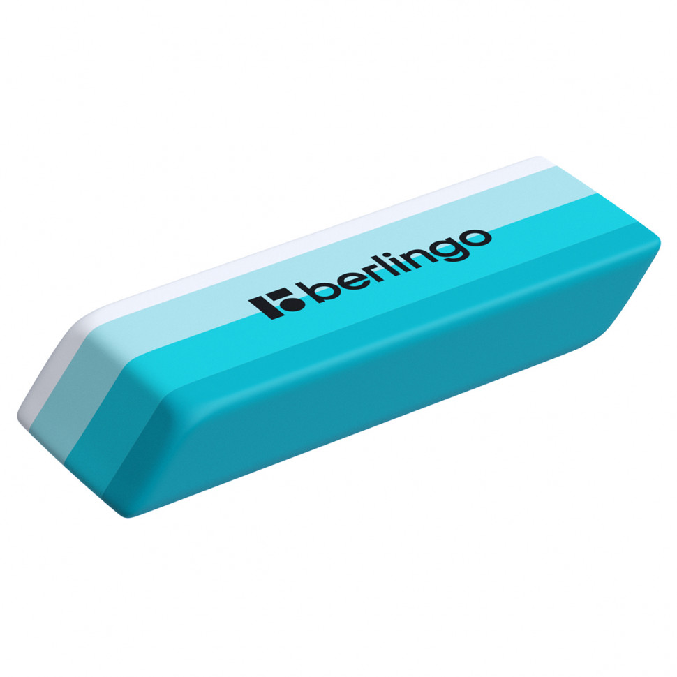 Ластик Berlingo Stripes прямоугольный скошенный, термопластичная резина, размер 50 х 19 х 9 мм
