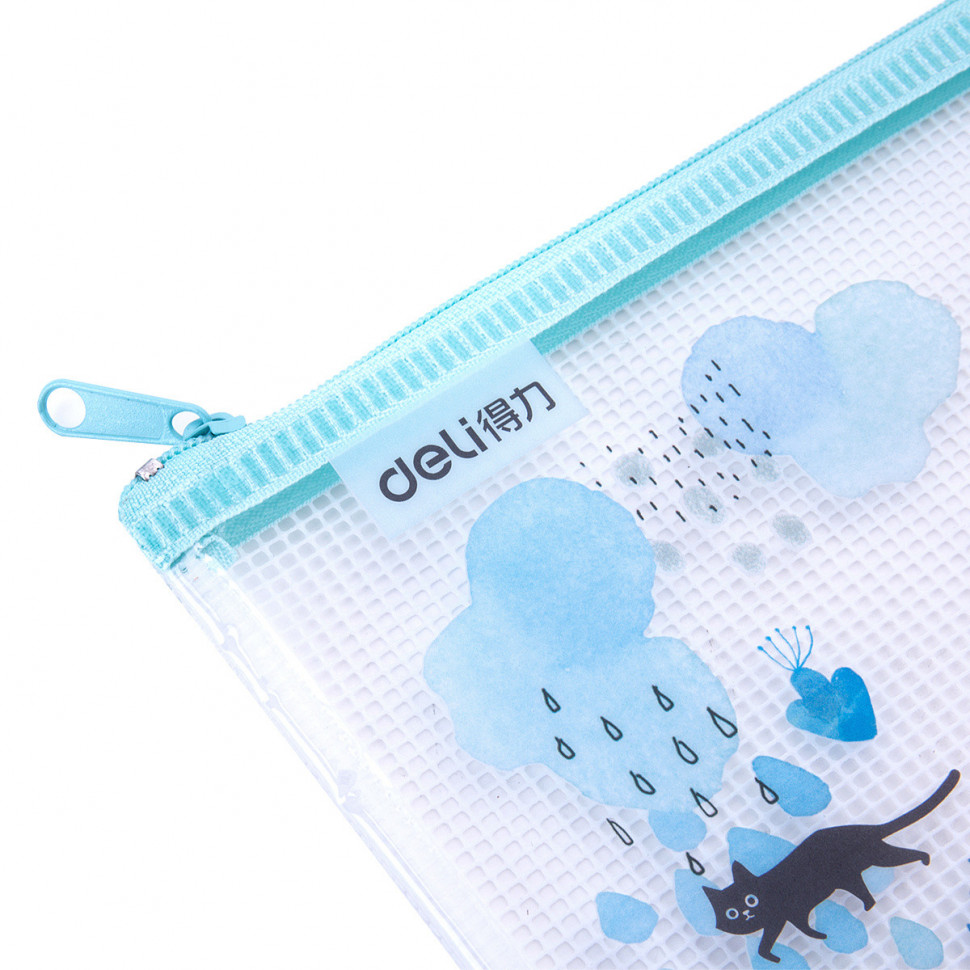 Папка на молнии ZIP Deli A5 пластик, Deli 5992-02