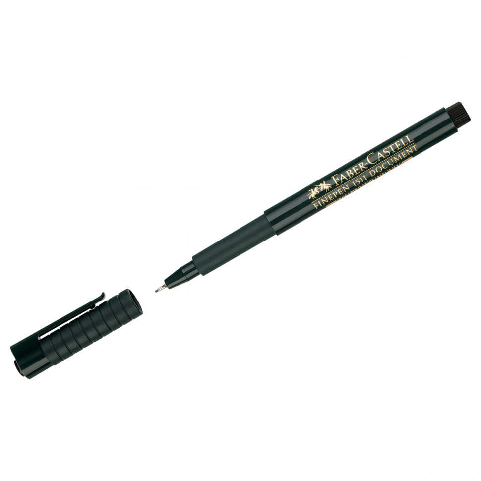 Ручка капиллярная Faber-Castell "FINEPEN 1511", нестираемые чернила, толщина линии 0,4 мм, цвет чернил черный, FC151199
