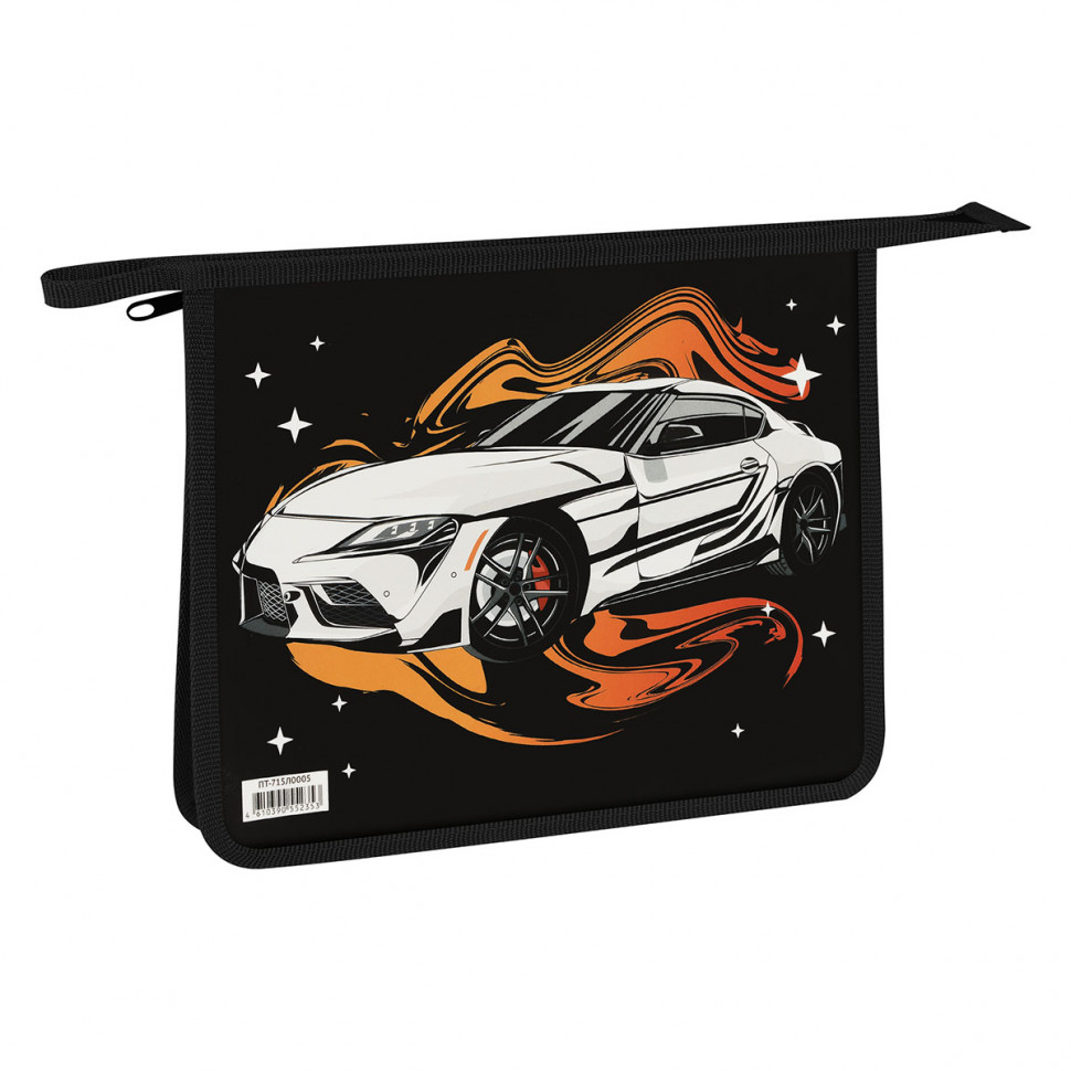 Папка для тетрадей А5 на молнии ArtSpace "Sports Coupe", одно отделение, пластик