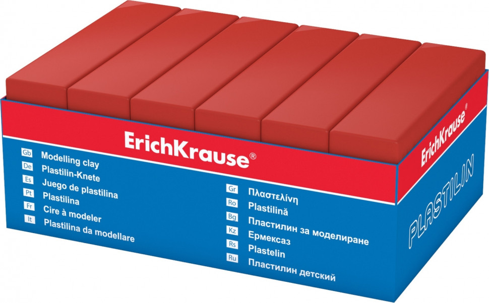 Пластилин Erich Krause 50 г, цвет красный, EK36892
