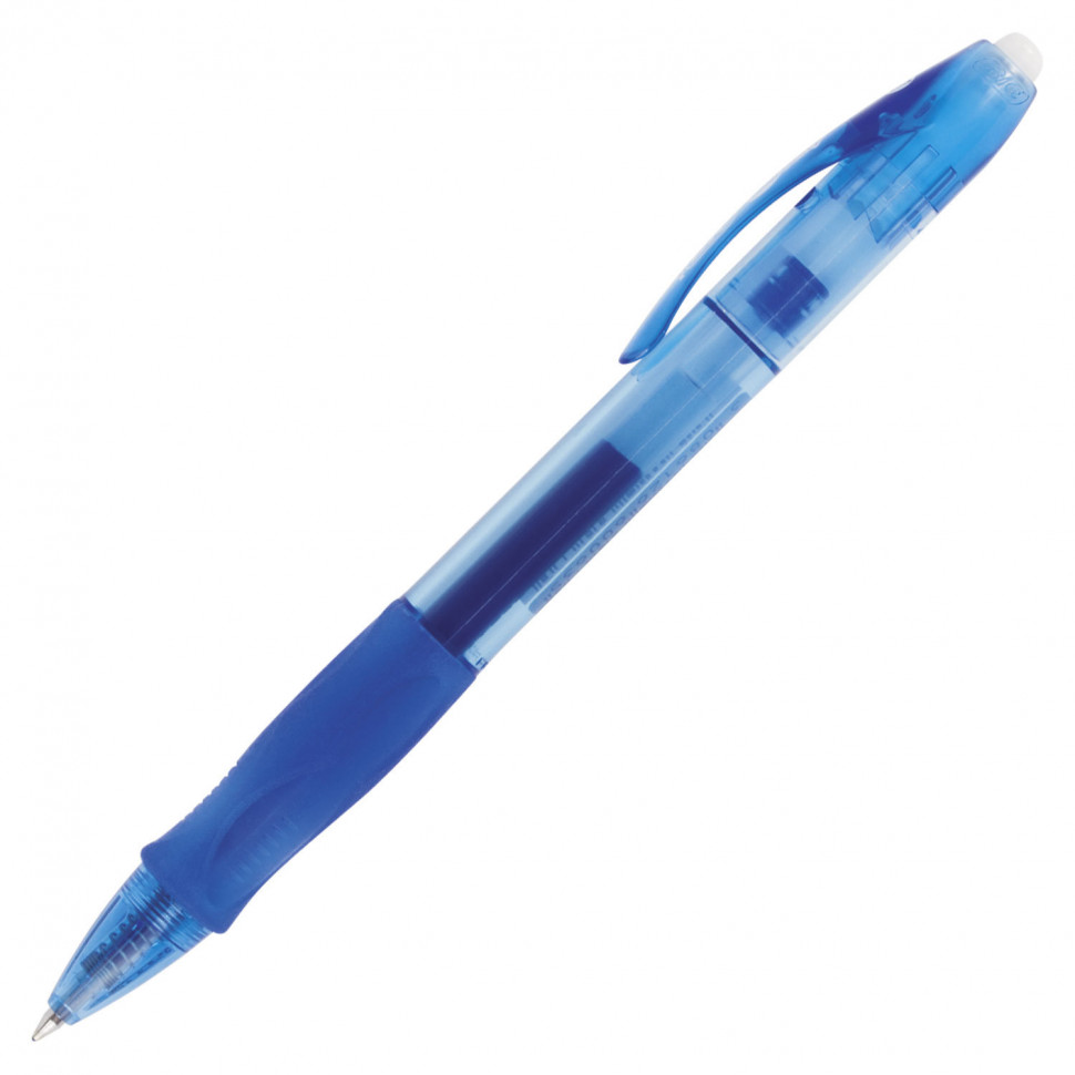 Ручка гелевая автоматическая с грипом BIC Gelocity Original, пишущий узел 0,7 мм, линия письма 0,35 мм, цвет чернил синий, 829158