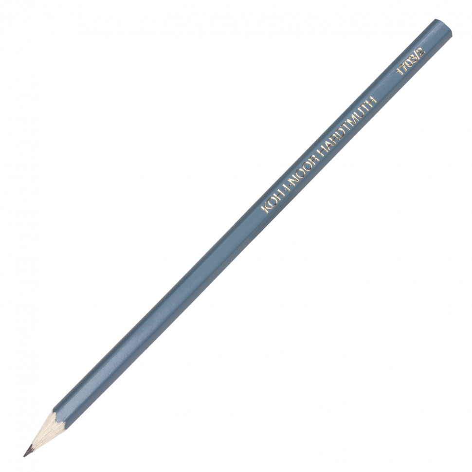 Карандаш чернографитный KOH-I-NOOR "Alpha", HB, корпус серый, заточенный, Koh-i-Noor 1703/2, 1703002020KSRU