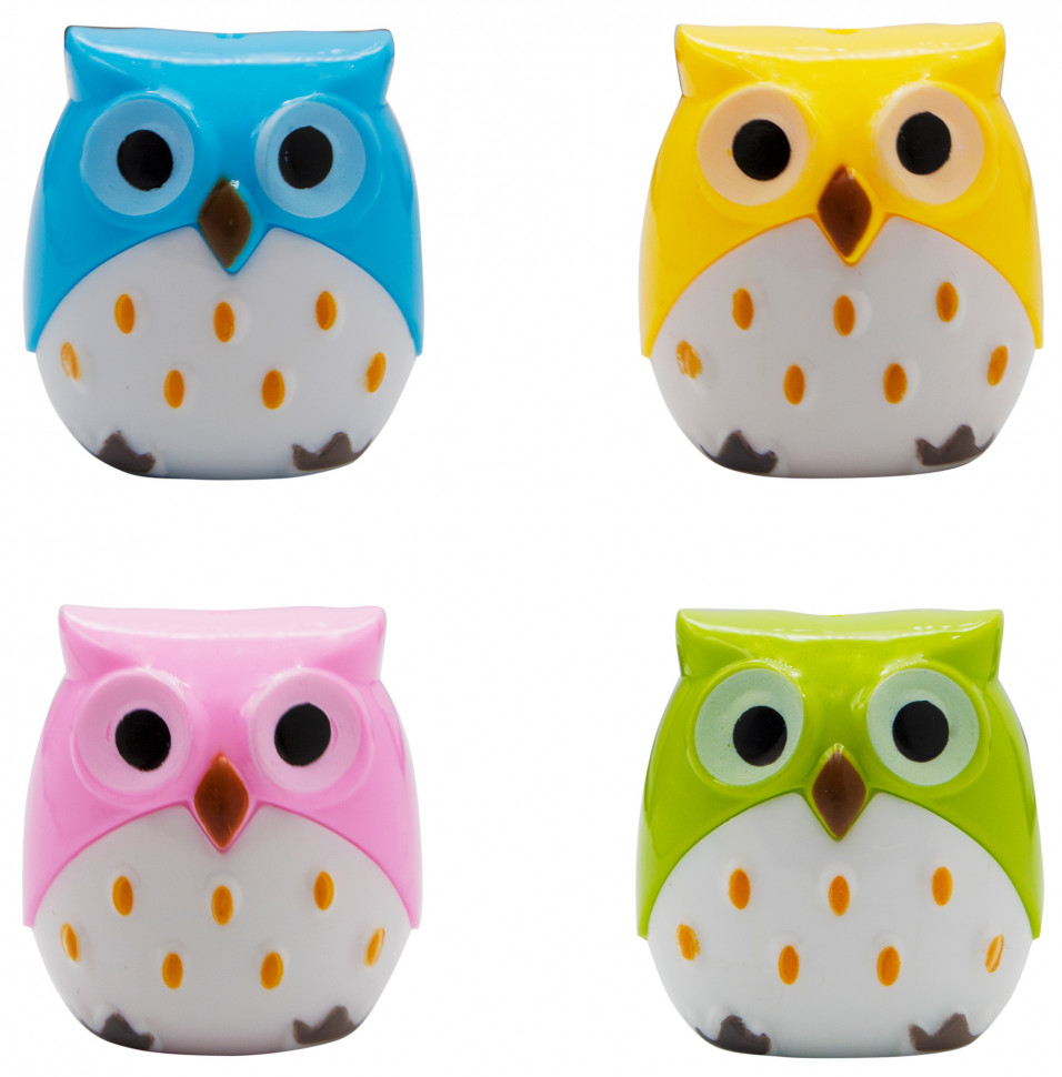 Точилка для карандашей ручная Silwerhof Owl (Сова), два отверстия