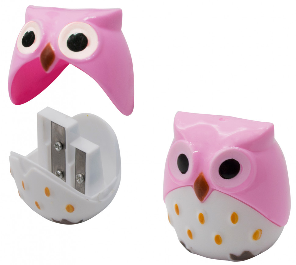 Точилка для карандашей ручная Silwerhof Owl (Сова), два отверстия