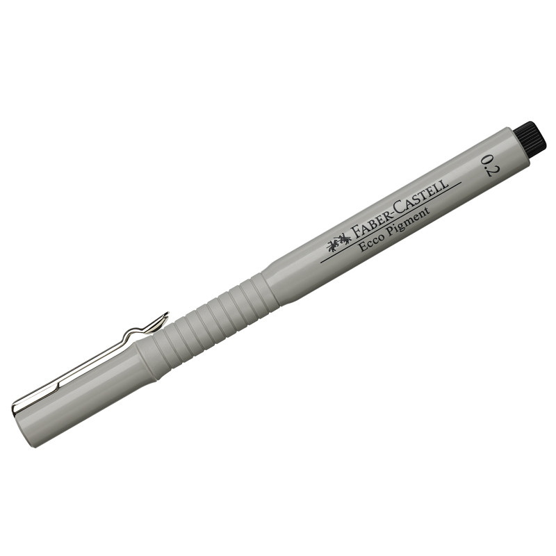 Ручка капиллярная Faber-Castell Ecco Pigment, пишущий узел 0,2 мм, цвет чернил черный, FC166299