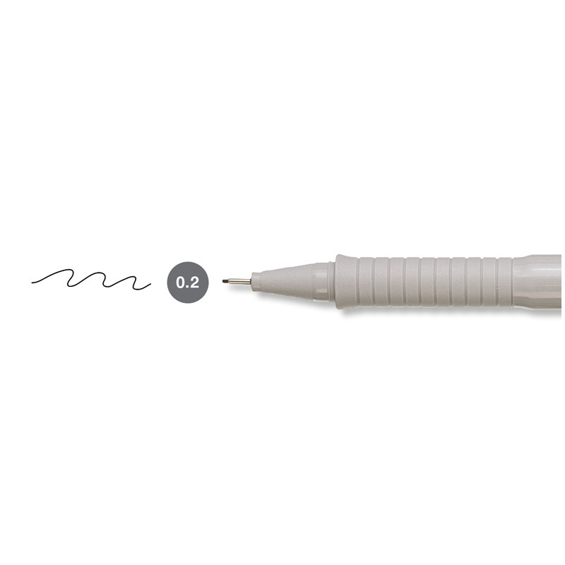 Ручка капиллярная Faber-Castell Ecco Pigment, пишущий узел 0,2 мм, цвет чернил черный, FC166299