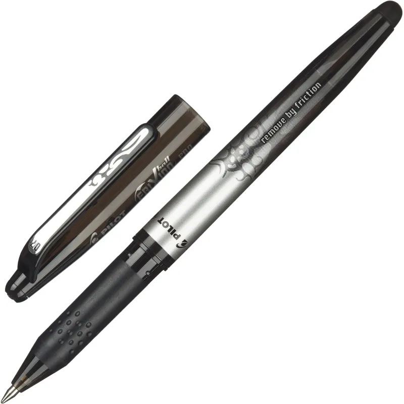 Ручка стираемая гелевая с грипом PILOT Frixion Pro, пишущий узел 0.7 мм, линия письма 0,35 мм, цвет чернил черный, Pilot BL-FRO-7