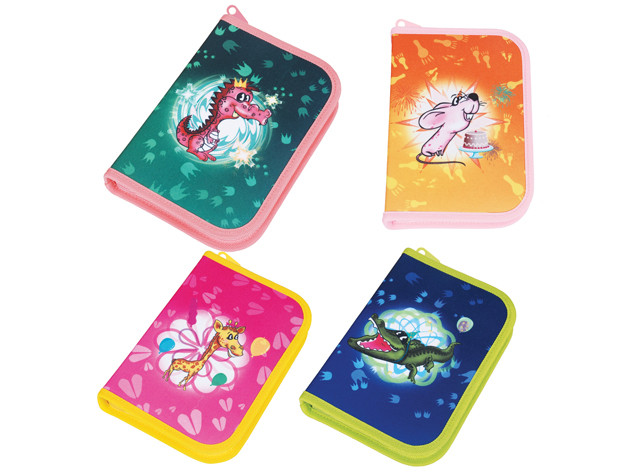 Пенал на молнии TIGER FAMILY SPOTTY CUTES 2605/TG, 1 отделение, 18 предметов, ассорти 4 цвета 