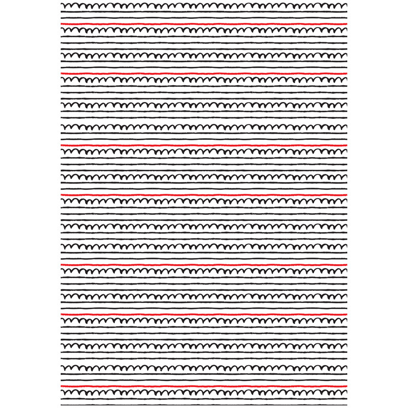 Упаковочная бумага, белый крафт, рулон 70 х 100 см, "Spirals and Lines", плотность 70 г/м2