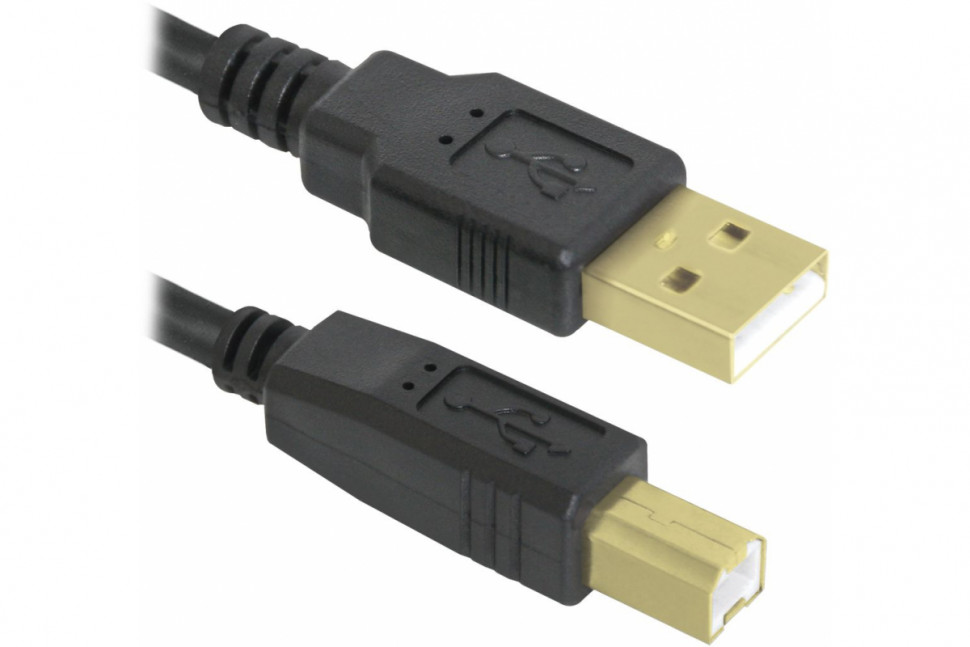 Кабель Defender USB04-10PRO USB 2.0 AM-BM, золотые контакты, 2 ферритовых фильтра, длина 3 метра, Defender 87431