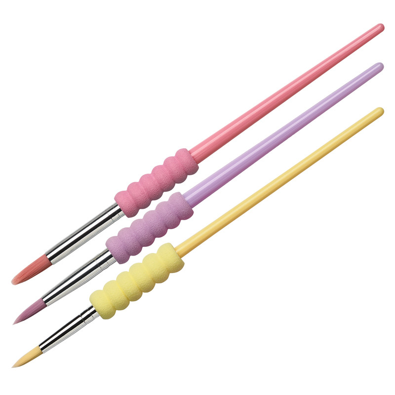 Набор кистей Faber-Castell, 4 шт: круглые № 12, 4, 8, плоская № 10, Faber-Castell FC481620