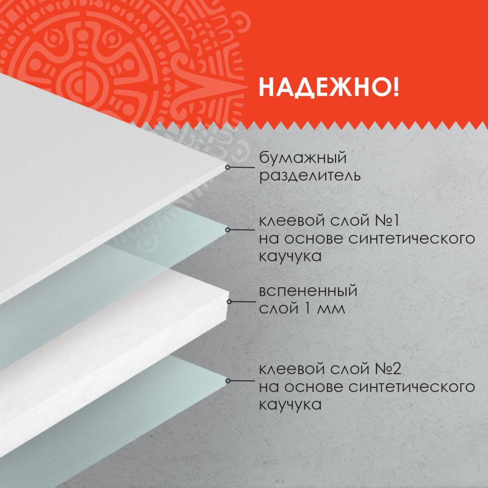 Клейкая двухсторонняя лента 19 мм х 5 м НА ВСПЕНЕННОЙ ОСНОВЕ, толщина 1 мм, прочная, 606420