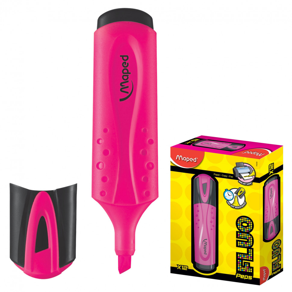 Текстовыделитель "FLUO PEP'S CLASSIC" розовый, Maped 742536