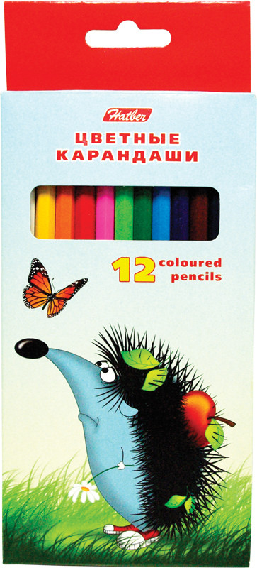 Карандаши "Ёжики" 12 цветов