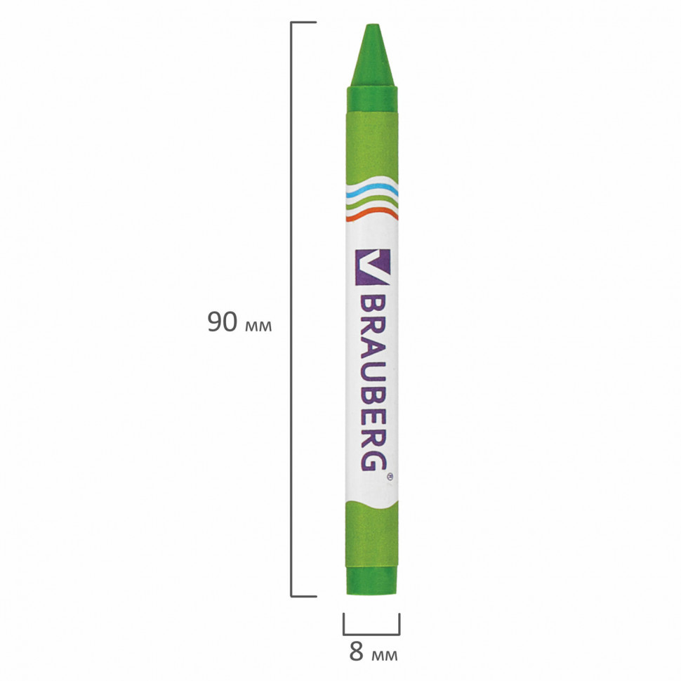 Восковые карандаши ПИФАГОР/Brauberg, 12 цветов, 222962