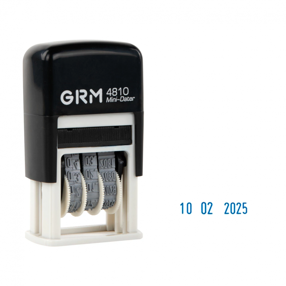 Датер-мини месяц цифрами, оттиск 20 х 3,8 мм синий, GRM 4810 BANK, 124131001