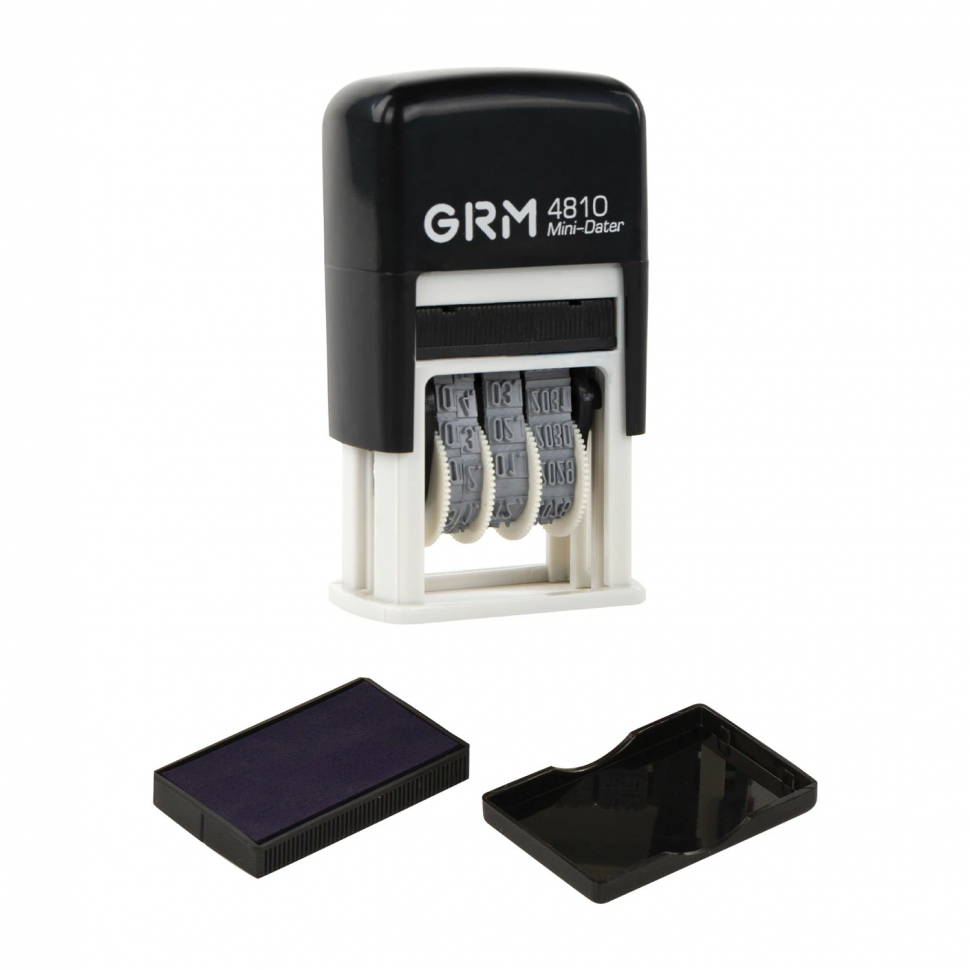Датер-мини месяц цифрами, оттиск 20 х 3,8 мм синий, GRM 4810 BANK, 124131001
