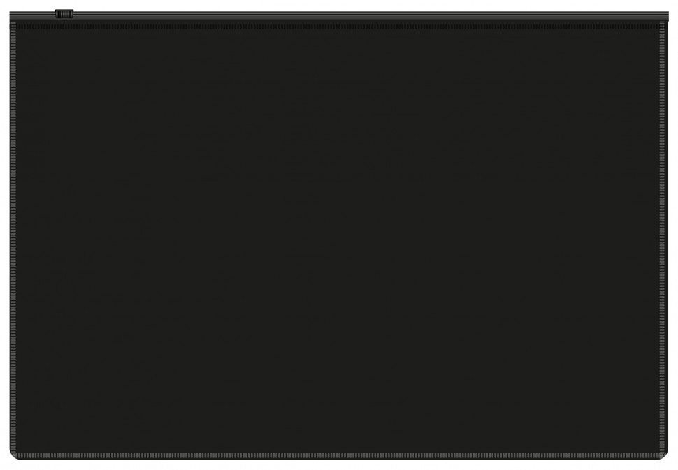 Папка на молнии ZIP A4+, размер 228 х 335 мм, толщина пластика 0.15 мм, цвет черный, цвет молнии черный