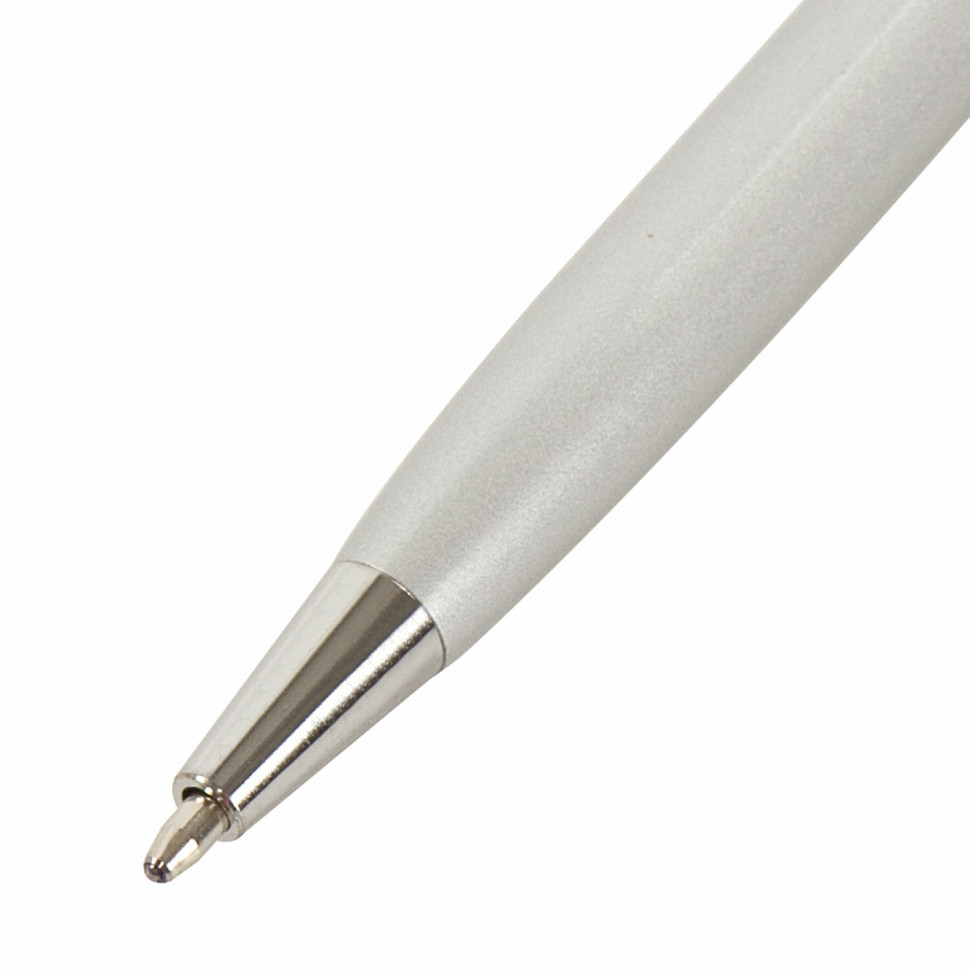 Ручка подарочная шариковая BRAUBERG Delicate Silver, корпус серебристый, пишущий узел 1 мм, линия письма 0,7 мм, цвет чернил синий, 141401