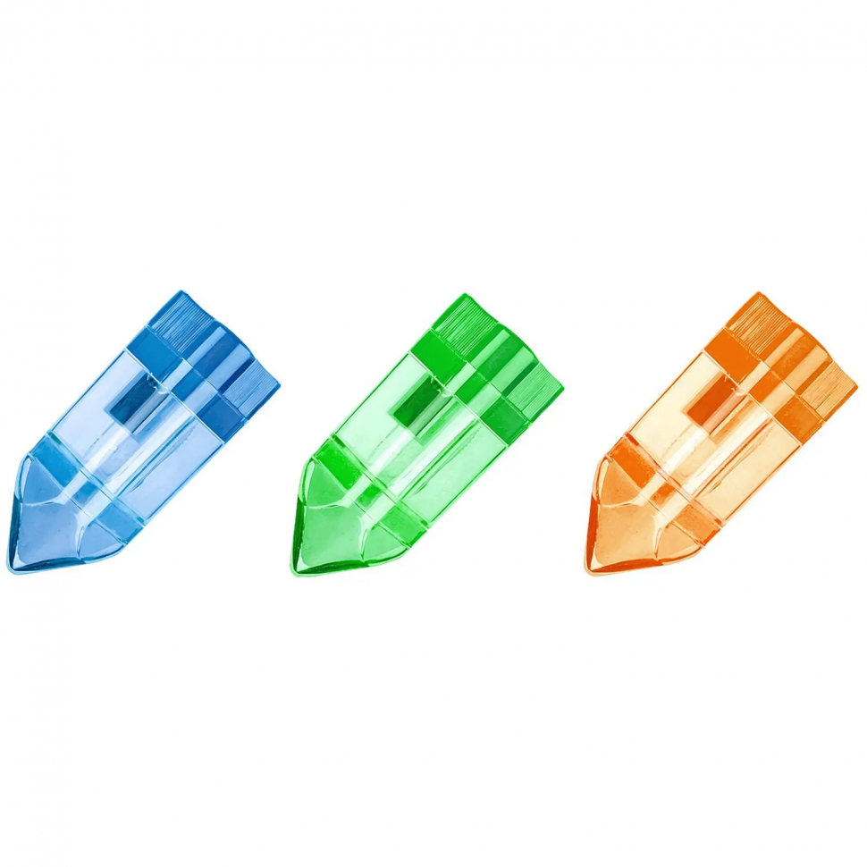Точилка с ластиком Attache Colorful!, с контейнером для стружки