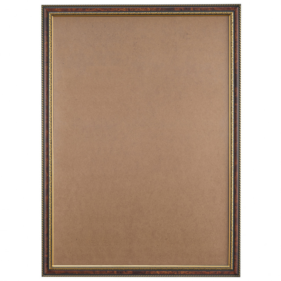 Рамка Interior Office 42 x 59.4 см (А2), багет 28 мм пластик, вставка пластик, задник ДВП, цвет "темный орех"