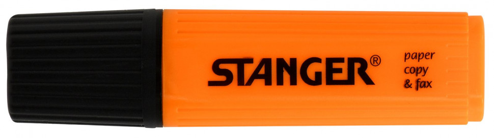 Маркер текстовой STANGER 180002000, скошенный пишущий узел 1-5 мм, чернила на водной основе, цвет чернил оранжевый