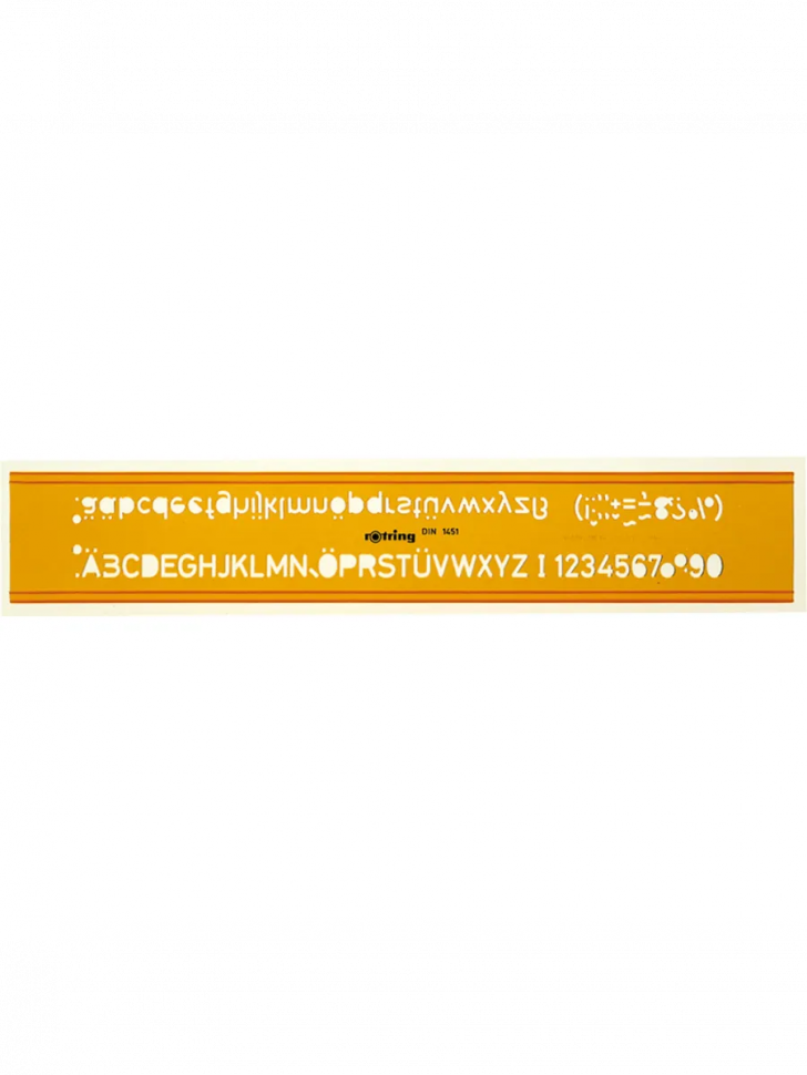 Трафарет буквенный Rotring двойного профиля H, тип 1451, высота шрифта 3,0 мм