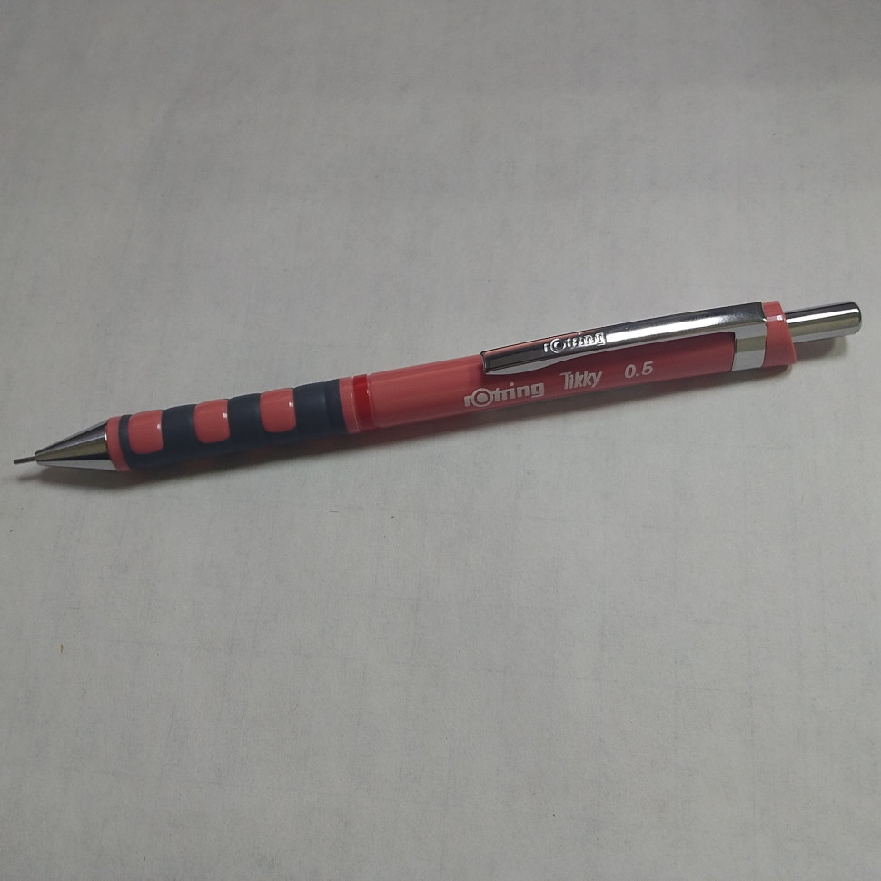 Карандаш механический Rotring Tikki, толщина линии 0.5 мм, твердость HB (ТМ), цвет корпуса светло-красный