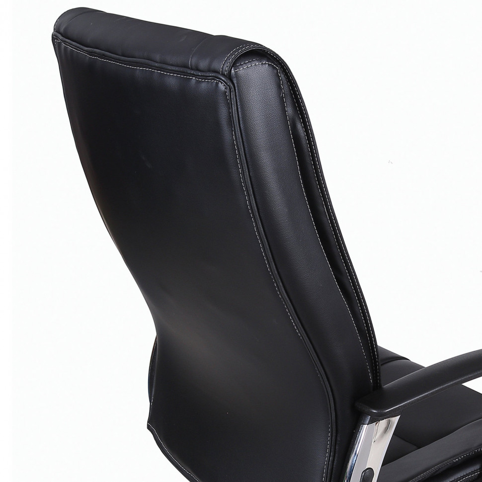 Кресло офисное BRABIX Forward EX-570, хром, экокожа, черное, 531837