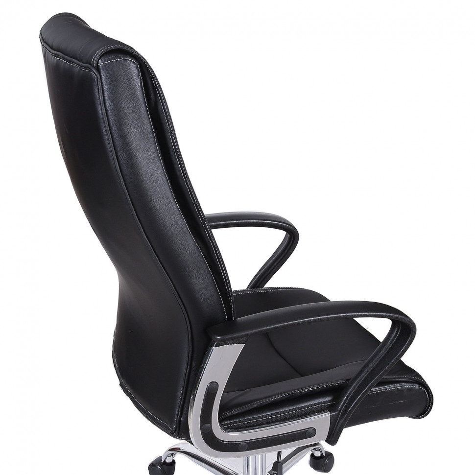 Кресло офисное BRABIX Forward EX-570, хром, экокожа, черное, 531837
