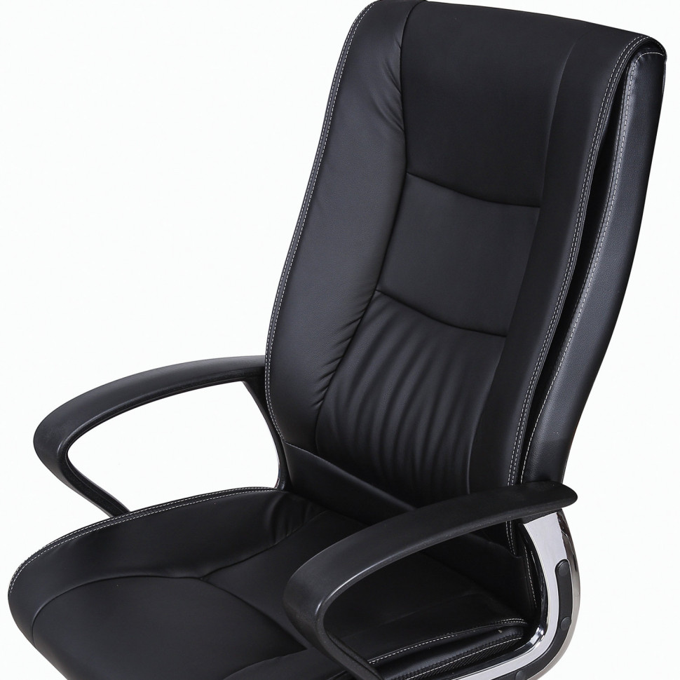 Кресло офисное BRABIX Forward EX-570, хром, экокожа, черное, 531837