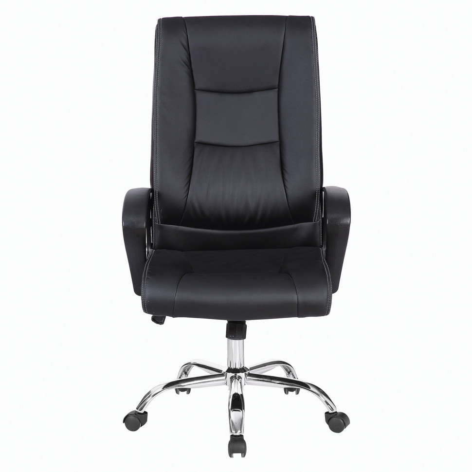 Кресло офисное BRABIX Forward EX-570, хром, экокожа, черное, 531837