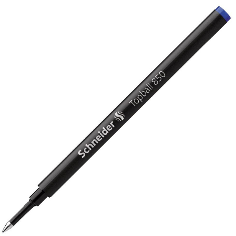 Стержень для роллера Schneider Topball 850, длина 110 мм, пишущий узел 0,5 - 0.7 мм, линия письма 0.5 мм, длина письма до 1000 метров, цвет чернил синий