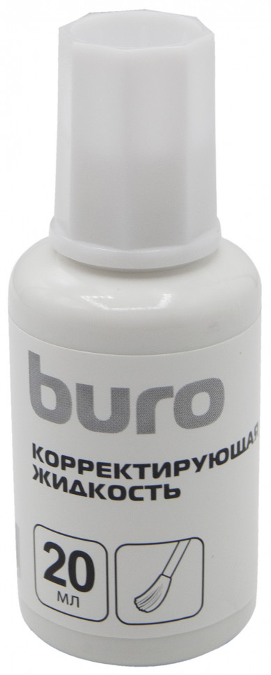Жидкость корректирующая Buro на основе растворителя, с кисточкой, 20 мл