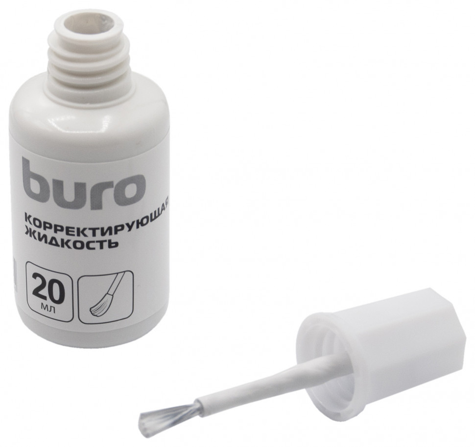 Жидкость корректирующая Buro на основе растворителя, с кисточкой, 20 мл