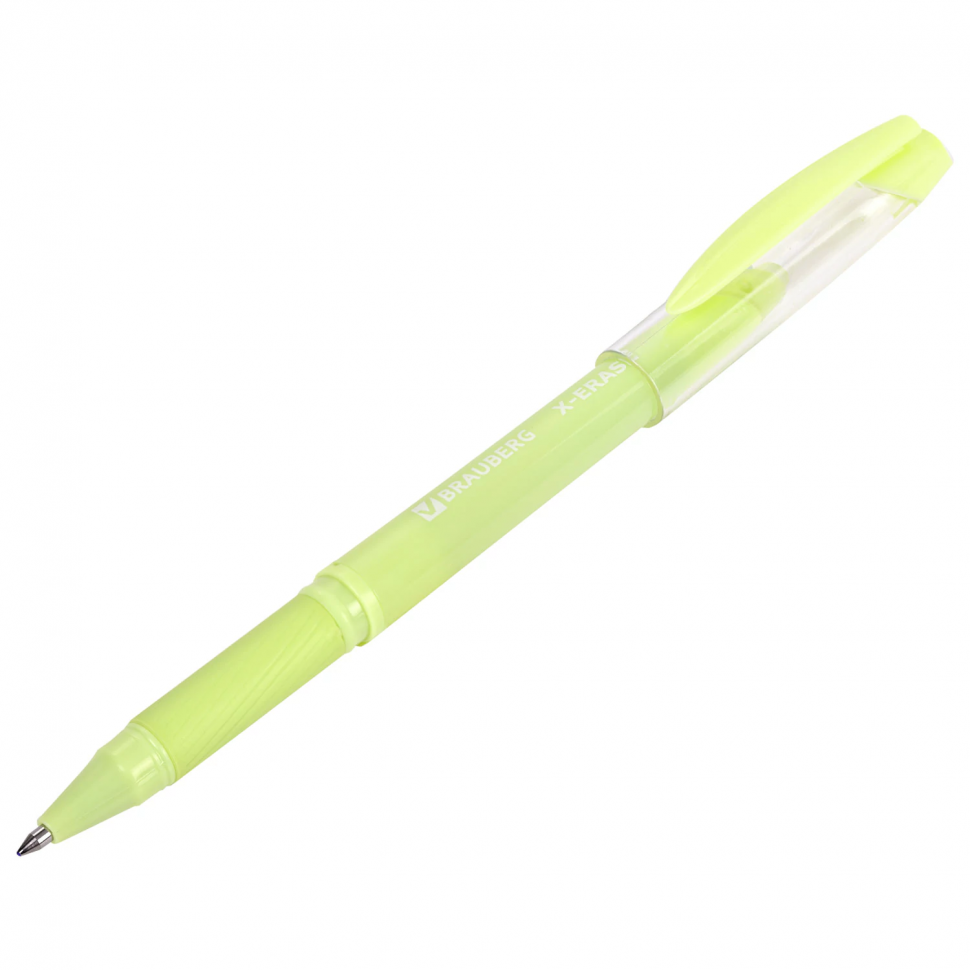 Ручка стираемая гелевая с грипом BRAUBERG X-ERASE PASTEL, пишущий узел 0,7 мм, линия 0,35 мм, цвет чернил синий, 143953