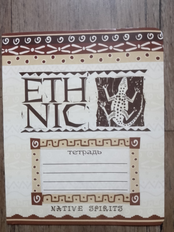 Тетрадь 12 листов Erich Krause/Полиграфика Ethnic, линия, обложка мелованный картон, выборочный лак, EK23192