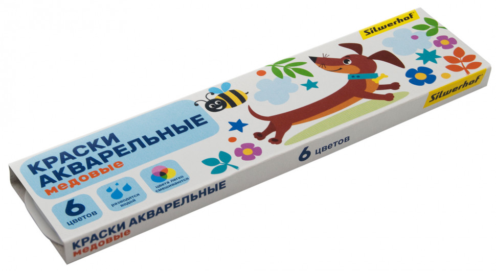 Краски акварельные Silwerhof медовые 6 цветов, Silwerhof 961139-06 